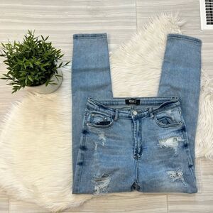 Blue B Distressed Skinny Jeans